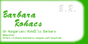 barbara rohacs business card